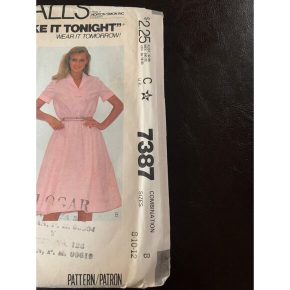 McCall's Misses Dress Sewing Pattern Sz 8 - 12 7387 - Uncut - Picture 2 of 9